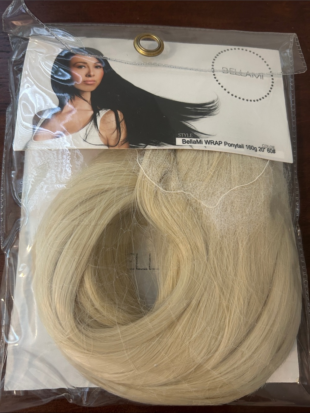 Bellami Ash Blonde Wrap Ponytail Extension - 160g 20” 60#